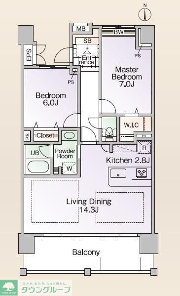 ロイヤルパークス新田の物件間取画像