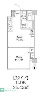 ルミーク北千住の物件間取画像