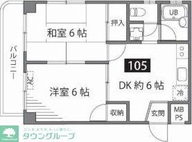 クロスコーポIIの物件間取画像