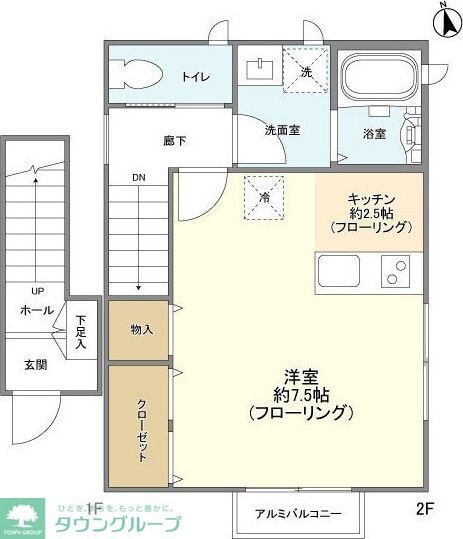 コモド本木の物件間取画像