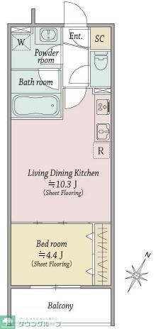 ＭＯＣＸＩＯＮ扇の物件間取画像