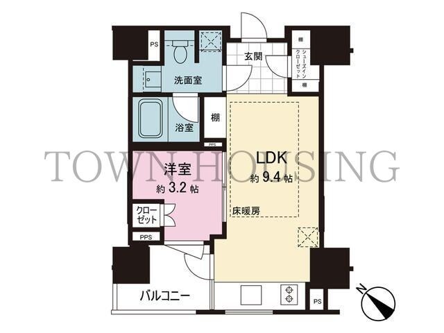 インプレストコア代官山の物件間取画像