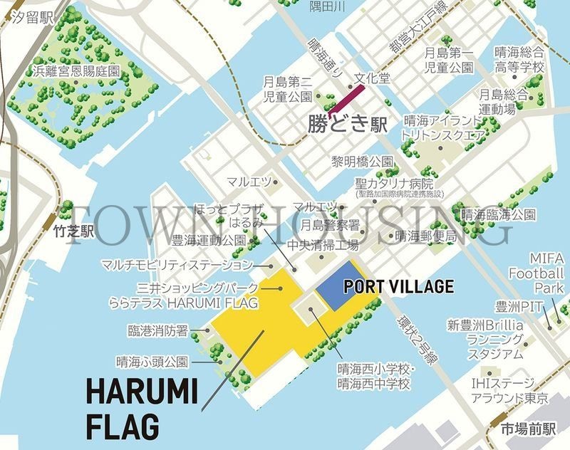 ＨＡＲＵＭＩ　ＦＬＡＧ　ＰＯＲＴ　ＶＩＬＬＡＧＥ　Ａ棟の物件内観写真