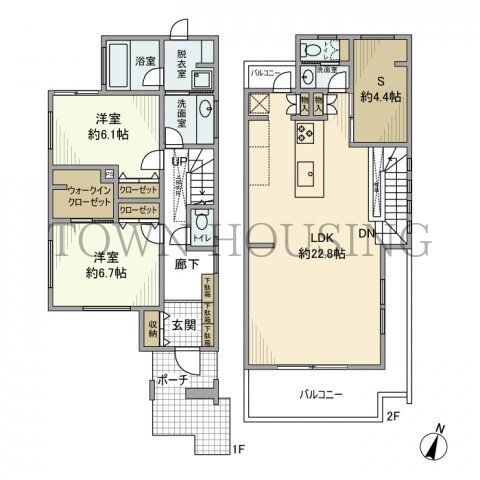 平町戸建の物件間取画像