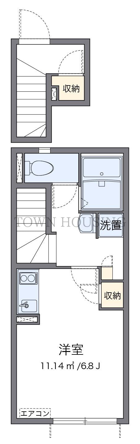 クレイノアオキハイツの物件間取画像