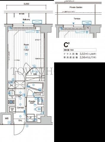 シーフォルム下丸子アジールコートの物件間取画像