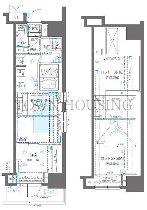 ZOOM新宿御苑前の物件間取画像