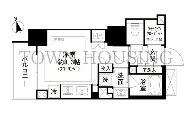 パークリュクス虎ノ門の物件間取画像