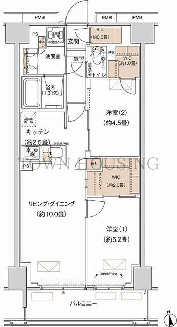 プライムネクサス大森北の物件間取画像