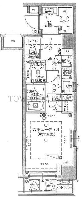 ファミール東京グランリッツの物件間取画像