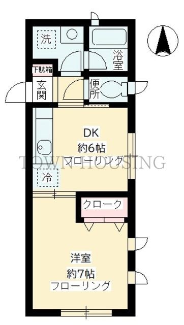 デザインコート桜新町の物件間取画像