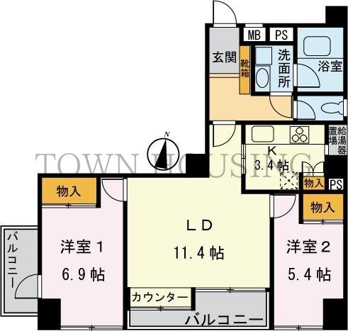 カサ・グランデ水道橋の物件間取画像