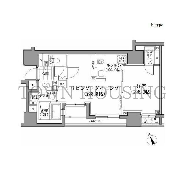 パークハビオ八丁堀の物件間取画像