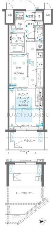 ZOOM新宿御苑前の物件間取画像