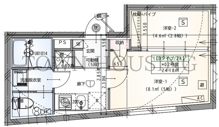 ラヴィエール目黒不動前の物件間取画像