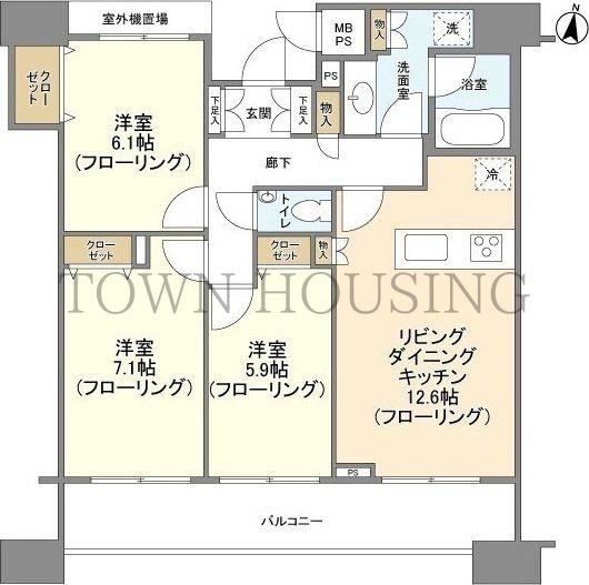 ＨＦ白金高輪レジデンスの物件間取画像