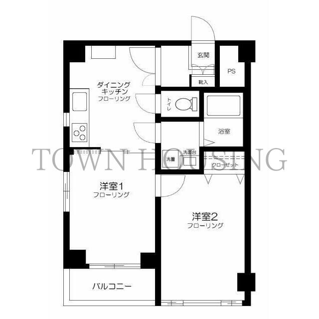 コーヅ第二エイト大森の物件間取画像