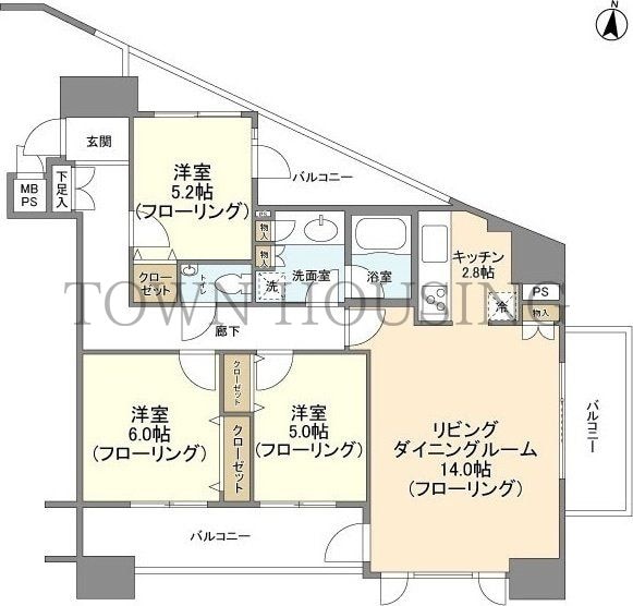 HF白金高輪レジデンスの物件間取画像