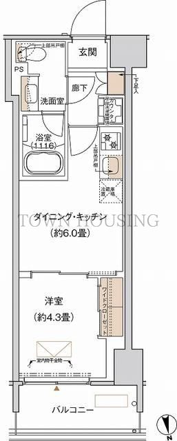 プライムネクサス大森北の物件間取画像