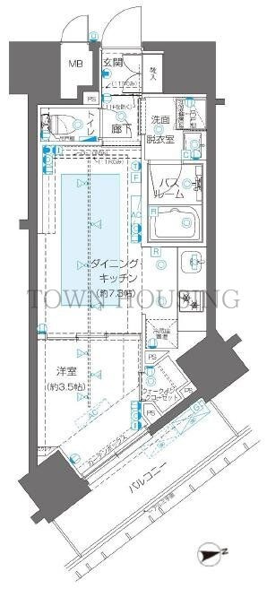 ZOOM新宿御苑前の物件間取画像