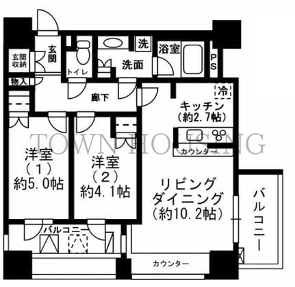 レジディア市ヶ谷の物件間取画像