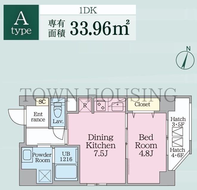 ウテナ西麻布の物件間取画像