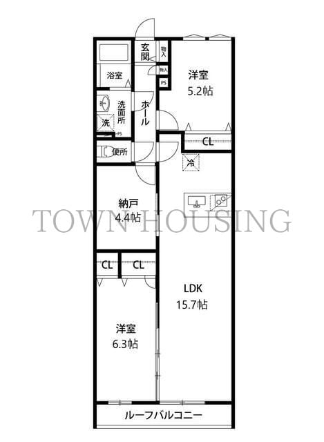 コルテシア洗足Ａ棟の物件間取画像