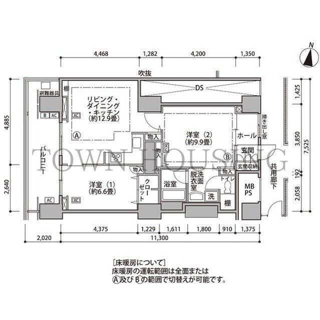 東雲キャナルコートＣＯＤＡＮ１６号棟の物件間取画像