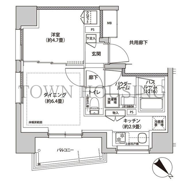 シティハウス文京茗荷谷の物件間取画像