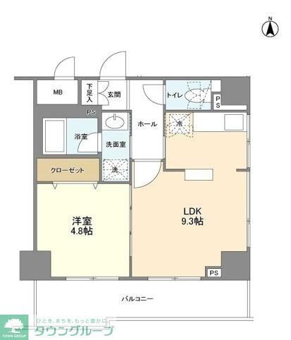 ＯＮＥ ＲＯＯＦ ＦＬＡＴ ＴＯＧＯＳＨＩの物件間取画像