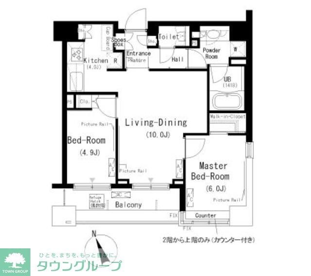 パークキューブ代々木富ヶ谷の物件間取画像