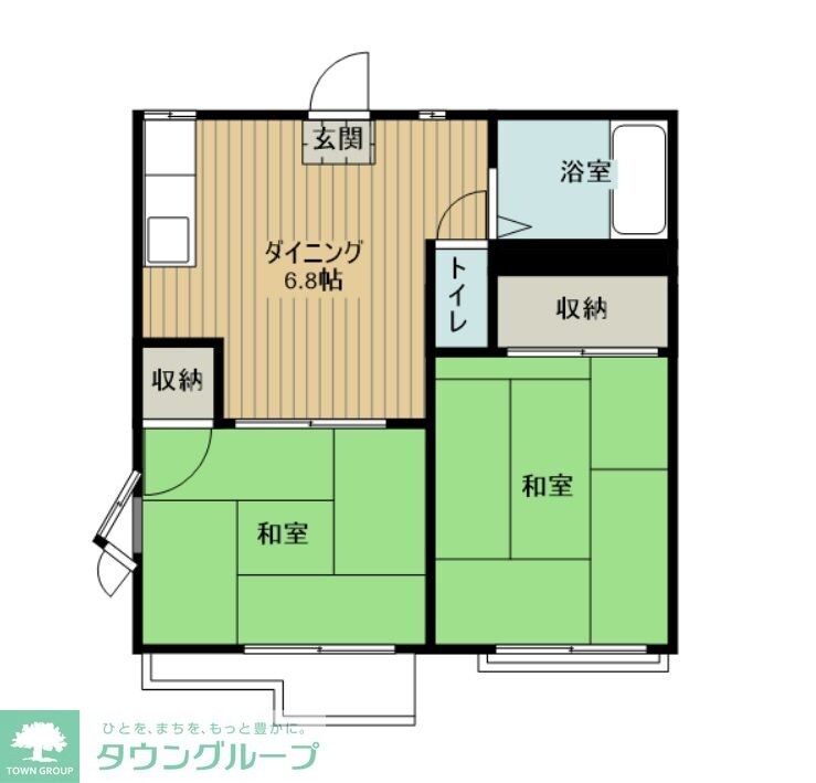 瀬ヶ崎　サンハイツ　A棟の物件間取画像