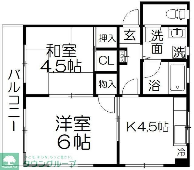 コーポレート北栄の物件間取画像