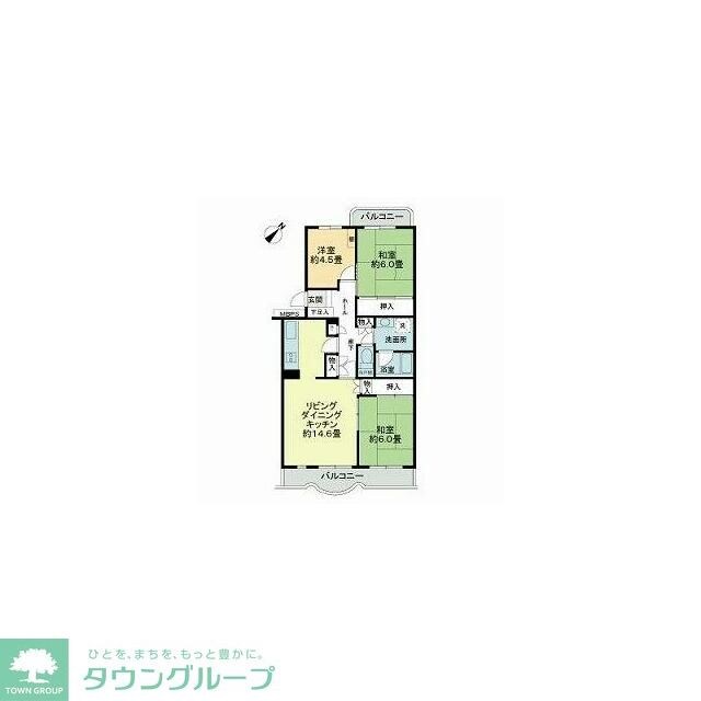 さがみ野パークハイツ（Ｂ棟）の物件間取画像