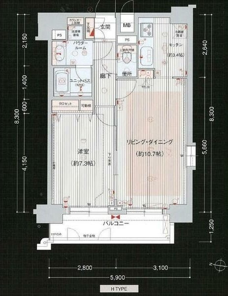 プレサンス名古屋駅前アクシスの物件間取画像