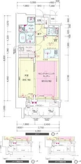 プレサンスジェネ千種内山の物件間取画像