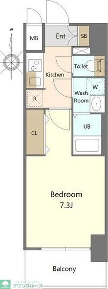S-RESIDENCE亀島駅前ascent(アセント)の物件間取画像