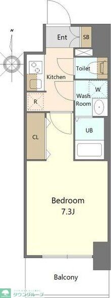 S-RESIDENCE亀島駅前ascent(アセント)の物件間取画像