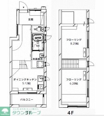 キャトルロンド西荻窪の物件間取画像