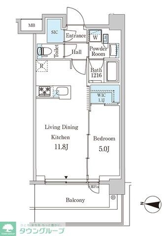 ジオエント中野弥生町の物件間取画像