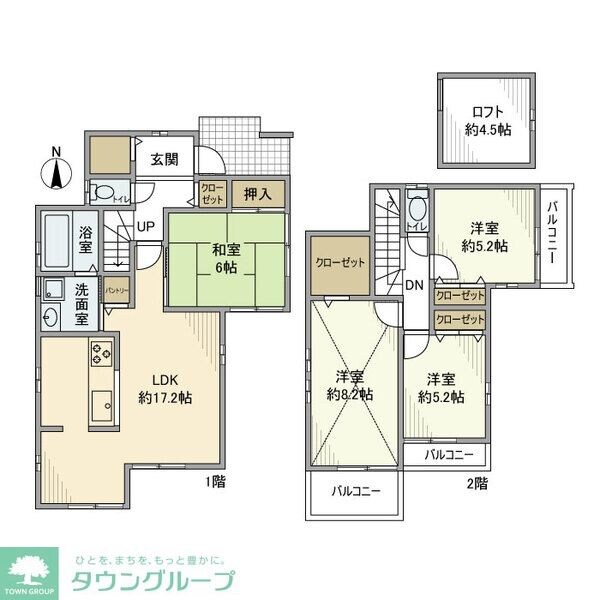 西大泉戸建の物件間取画像