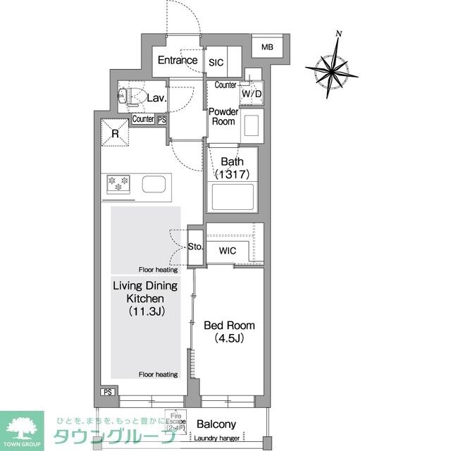コンフォリア・リヴ東中野の物件間取画像