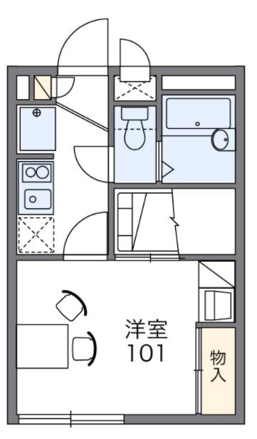 レオパレス南田園第３の物件間取画像