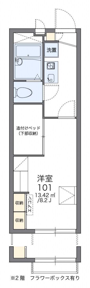 レオパレス凛々の物件間取画像