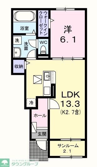 エール　ドゥの物件間取画像