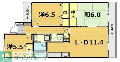 ベルヴィ能見台Ａ棟の物件間取画像