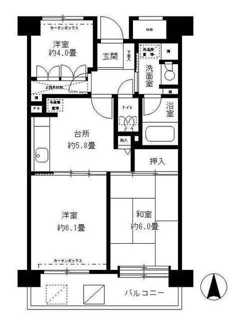 フレスコ川崎の物件間取画像