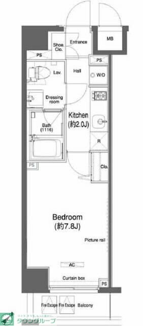 プラウドフラット鶴見Iの物件間取画像