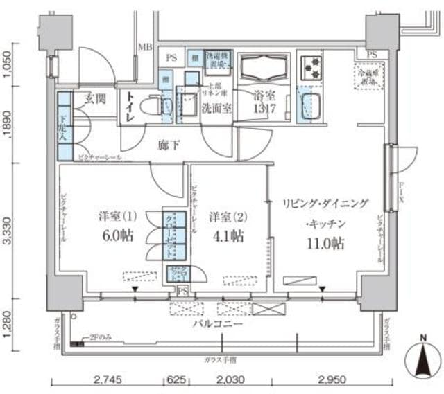 パークアクシス菊川ステーションゲートの物件間取画像