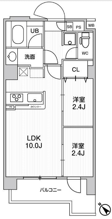 ドゥーエ曳舟の物件間取画像